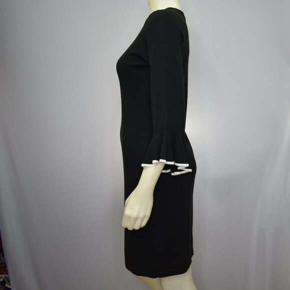 CALVIN KLEIN SHEATH BLACK‎ SWEATER DRESS SZ PET MD - Picture 10 of 11